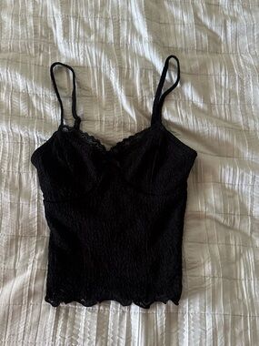 Tilly's Black Lace Cami Tank Top